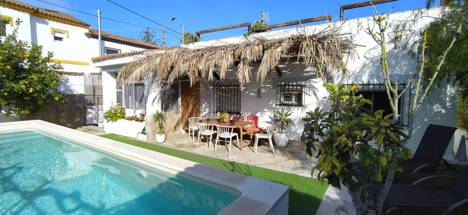 Villa Casa, Piscina, Jacuzzi, Garaje, Barbacoa. Chiclana de la Frontera Exterior foto